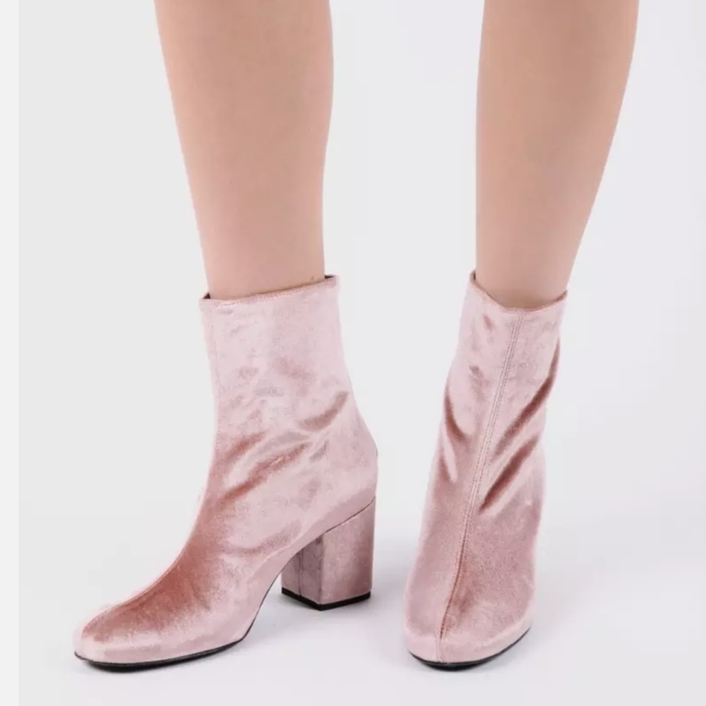 Free People Cecile Velvet Ankle Booties 6 & 8 - Picture 16 of 16